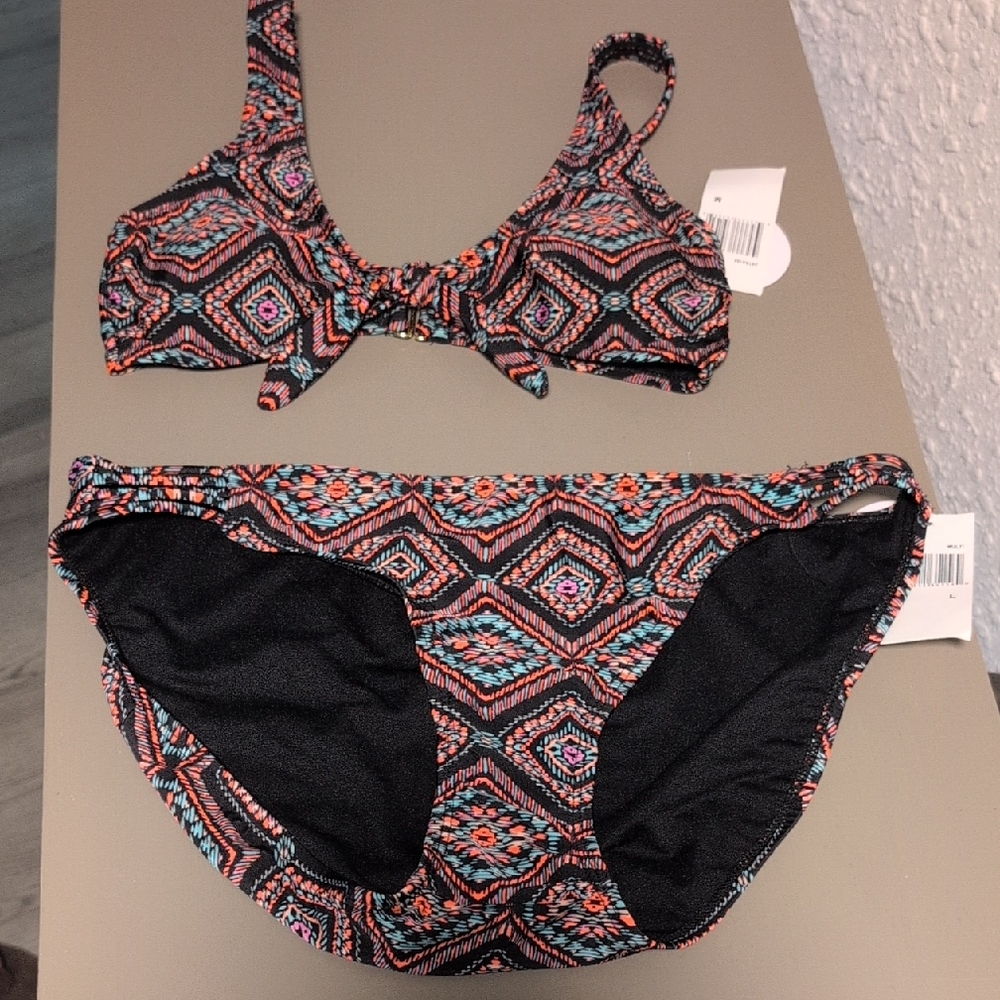 Hot Water Multicolor Bikini Set